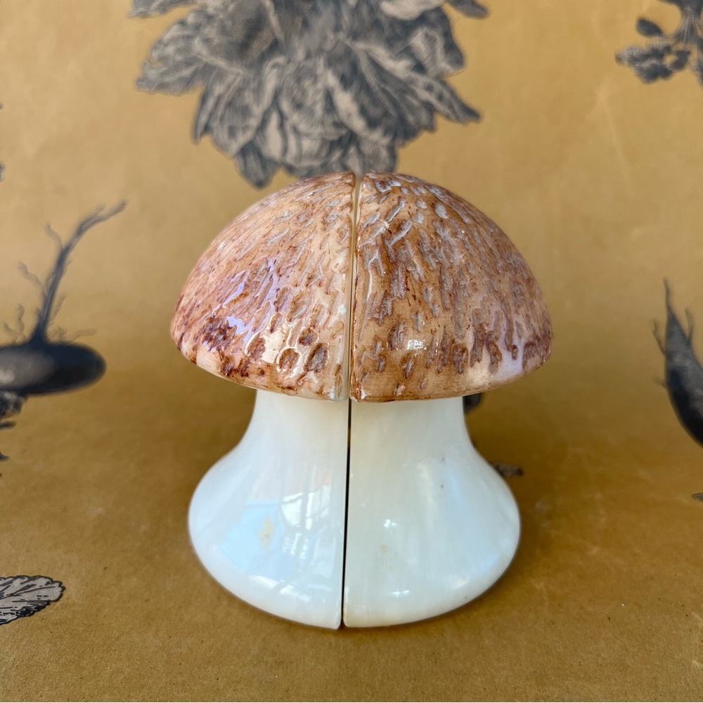 Vintage Mid Century Modern Marble Mushroom Bookends Textured Top MCM 60s/70s - Picture 2 of 11